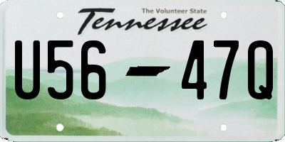 TN license plate U5647Q