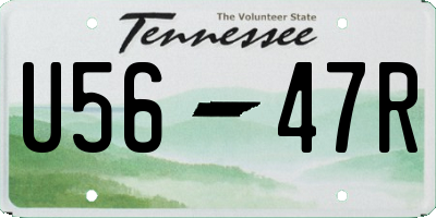 TN license plate U5647R
