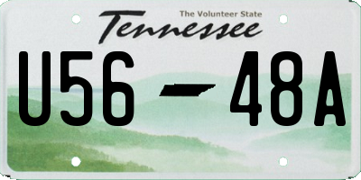 TN license plate U5648A