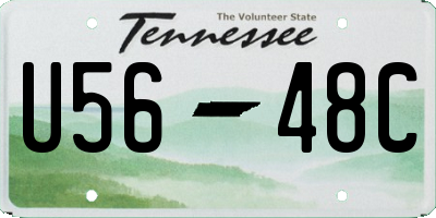 TN license plate U5648C