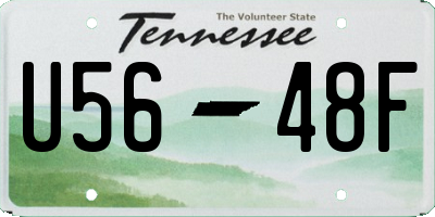 TN license plate U5648F