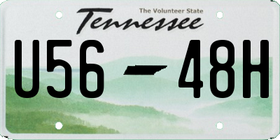 TN license plate U5648H