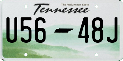 TN license plate U5648J