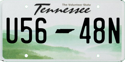 TN license plate U5648N