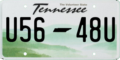 TN license plate U5648U