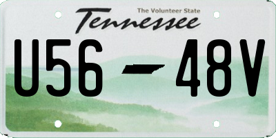 TN license plate U5648V