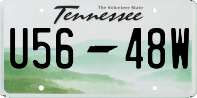 TN license plate U5648W