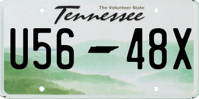 TN license plate U5648X