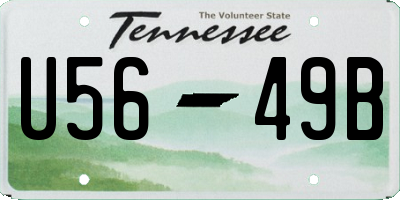 TN license plate U5649B