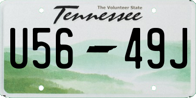 TN license plate U5649J