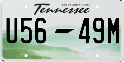 TN license plate U5649M