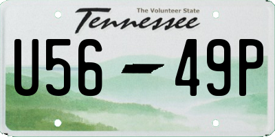 TN license plate U5649P