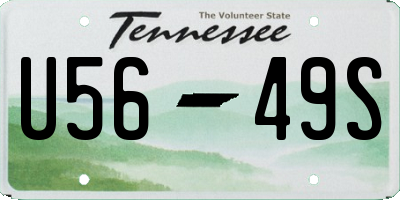 TN license plate U5649S