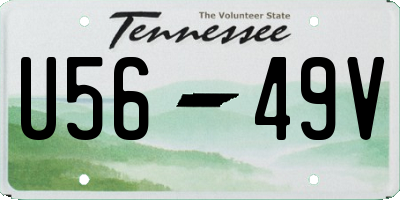 TN license plate U5649V