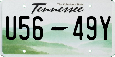 TN license plate U5649Y