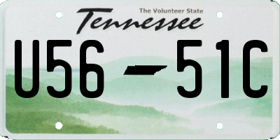TN license plate U5651C