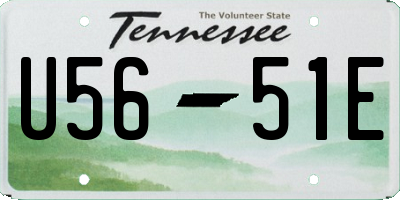 TN license plate U5651E