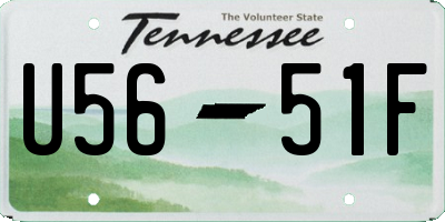 TN license plate U5651F