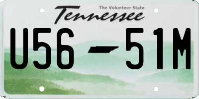 TN license plate U5651M