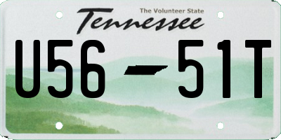 TN license plate U5651T