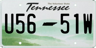 TN license plate U5651W