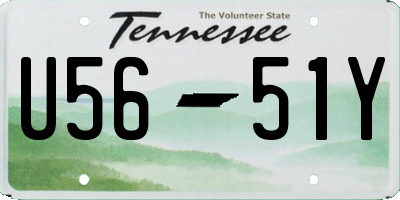 TN license plate U5651Y