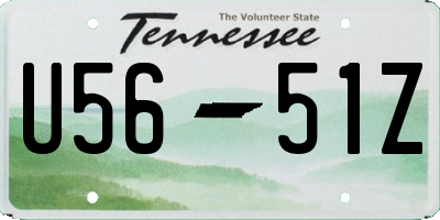 TN license plate U5651Z