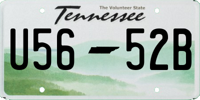 TN license plate U5652B