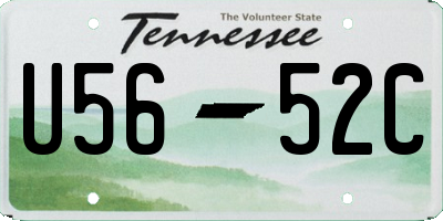 TN license plate U5652C