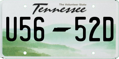 TN license plate U5652D