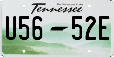 TN license plate U5652E