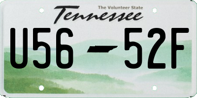TN license plate U5652F
