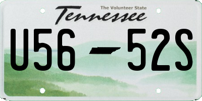 TN license plate U5652S