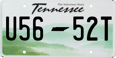 TN license plate U5652T