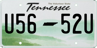 TN license plate U5652U