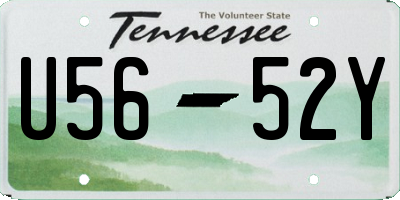 TN license plate U5652Y
