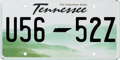 TN license plate U5652Z