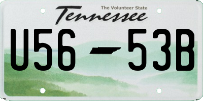 TN license plate U5653B