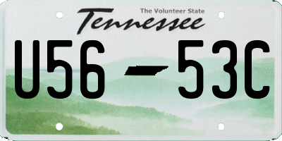 TN license plate U5653C