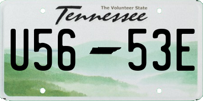 TN license plate U5653E