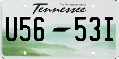 TN license plate U5653I