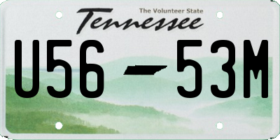 TN license plate U5653M