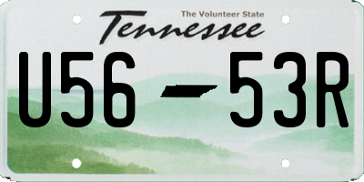 TN license plate U5653R