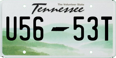 TN license plate U5653T