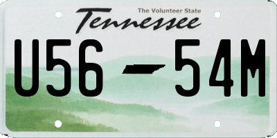 TN license plate U5654M