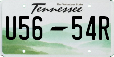 TN license plate U5654R