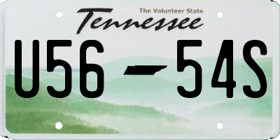 TN license plate U5654S