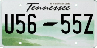 TN license plate U5655Z