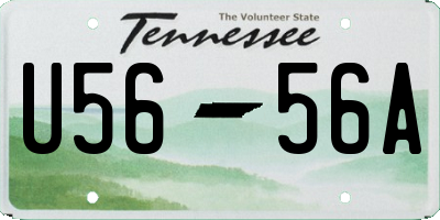 TN license plate U5656A