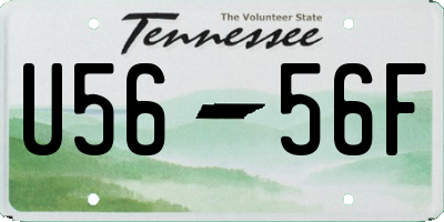 TN license plate U5656F